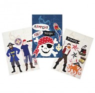 18 Stickers muraux repositionnables Pirate Smile