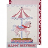 1 Carte d'Anniversaire Carrousel