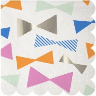 16 Petites Serviettes Noeud Papillon