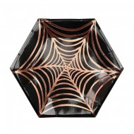 8 Petites Assiettes Araign�e Cuivre (22 cm)