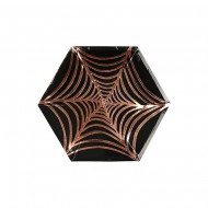 8 Mini Assiettes Araign�e Cuivre (12 cm)