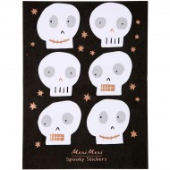 18 Stickers T�te de Mort Cuivre