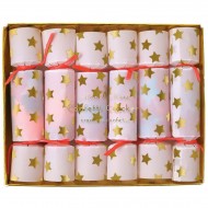 6 Mini Crackers Confetti Star (11 cm)