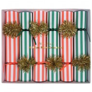 6 Petits Crackers No�l Rouge et Vert (19 cm)