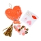3 Mini Pinata Love Coeur (8 cm) - Garnies images:#0