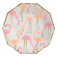 8 Assiettes Flamant Rose