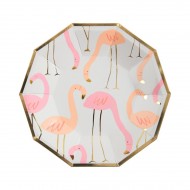 8 Petites Assiettes Flamant Rose
