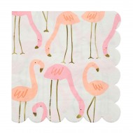 20 Serviettes Flamant Rose