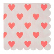 20 Serviettes Love Coeur Confettis