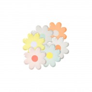 12 Mini Assiettes Fleurs Pastel (12 cm)
