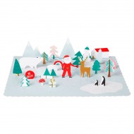 Carte Calendrier de l'Avent Pop Up (27 cm) - Papier
