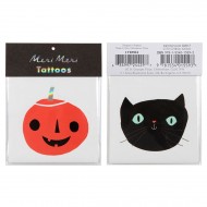2 Tatouages Halloween - Citrouille et Chat