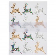 10 Planches de Stickers No�l - Rennes Glitter