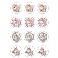 12 Petits D�cors Licorne  - Sucre