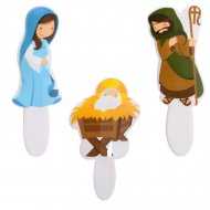 3 D�cors Cr�che de No�l (8 cm)