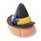 3 Citrouilles Chapeaux 2D (3,5 cm) - Sucre images:#0