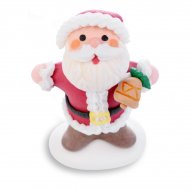 2 P�re No�l Heureux 3D (7 cm) - Sucre