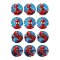 12 Stickers � Biscuits Spiderman (5,5 cm) - Sucre images:#0