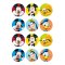 12 Stickers � Biscuits Mickey Club (5,5 cm) - Sucre images:#0