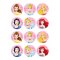12 Stickers Princesses Disney (5,5 cm) - Sucre images:#0