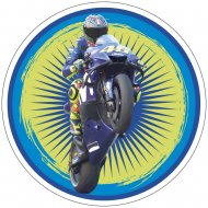 Disque Moto Action Bleu/Vert (21cm) - Azyme