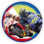 Disque Moto Action Bleu/Rouge (21cm) - Azyme