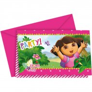 6 Invitations Dora Aventure