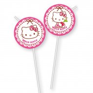 6 Pailles Hello Kitty Cerise