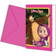 6 Invitations Masha et Michka