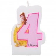 Bougie chiffre 4 Princesses Disney