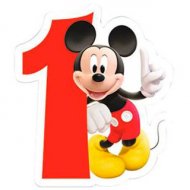 Bougie chiffre 1 Club Mickey