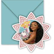 6 Invitations Vaiana et Maui