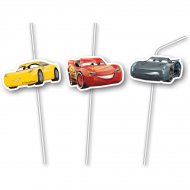 6 Pailles m�daillons Cars 3
