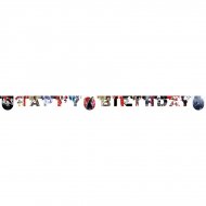 Guirlande lettres Happy Birthday Star Wars Last Jedi (2 m) - Carton