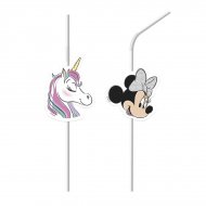 6 Pailles D�co Minnie Licorne