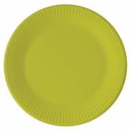 8 Assiettes Vert Anis - Compostable