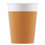 8 Gobelets Orange - Compostable