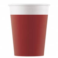 8 Gobelets Rouge - Compostable