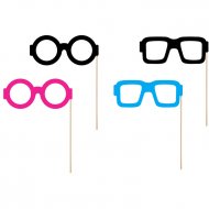 4 Photo Booth Lunettes Monster colors
