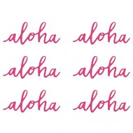 6 D�corations Lettres Aloha (12 cm) - Papier