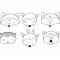 6 Masques � Colorier Animaux Bois Joli images:#0