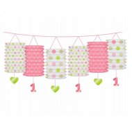 Guirlande Lanternes 1 An Fille Pois  (3,60 m)