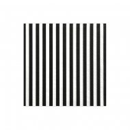 20 Serviettes Ray�es Noir/Blanc - Pirate Le Rouge