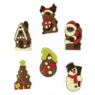 6 Figurines de No�l 2D en chocolat