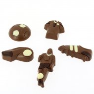 Coffret 5 Chocolats Foot 2D (100 g) - Lait