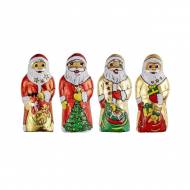 4 Minis Figurine P�re No�l en Chocolat au Lait 10g