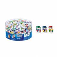 4 Minis Bonhomme de Neiges (3 cm) - Chocolat