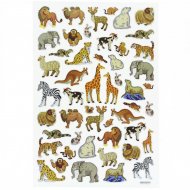 1 Album avec 50 Stickers Animaux � paillettes