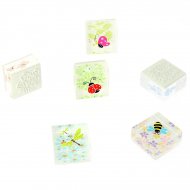 1 Tampon Fleurs et Insecte (sans encre)