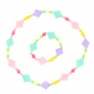 Collier + Bracelet Girly Fun - Plastique